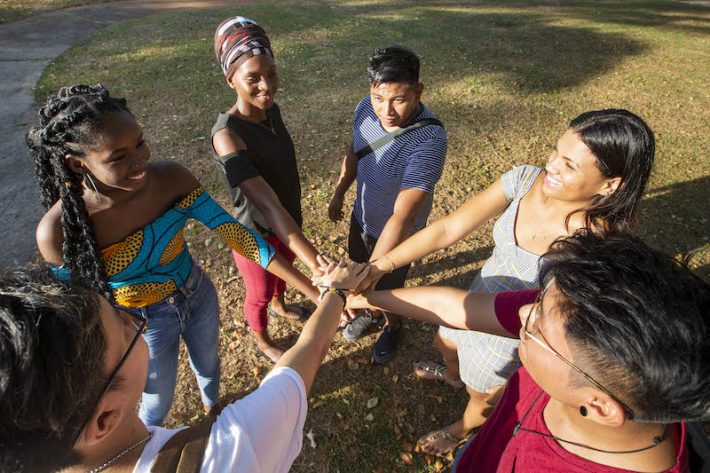 Jeunes de Guyane au Jardin botanique de Cayenne